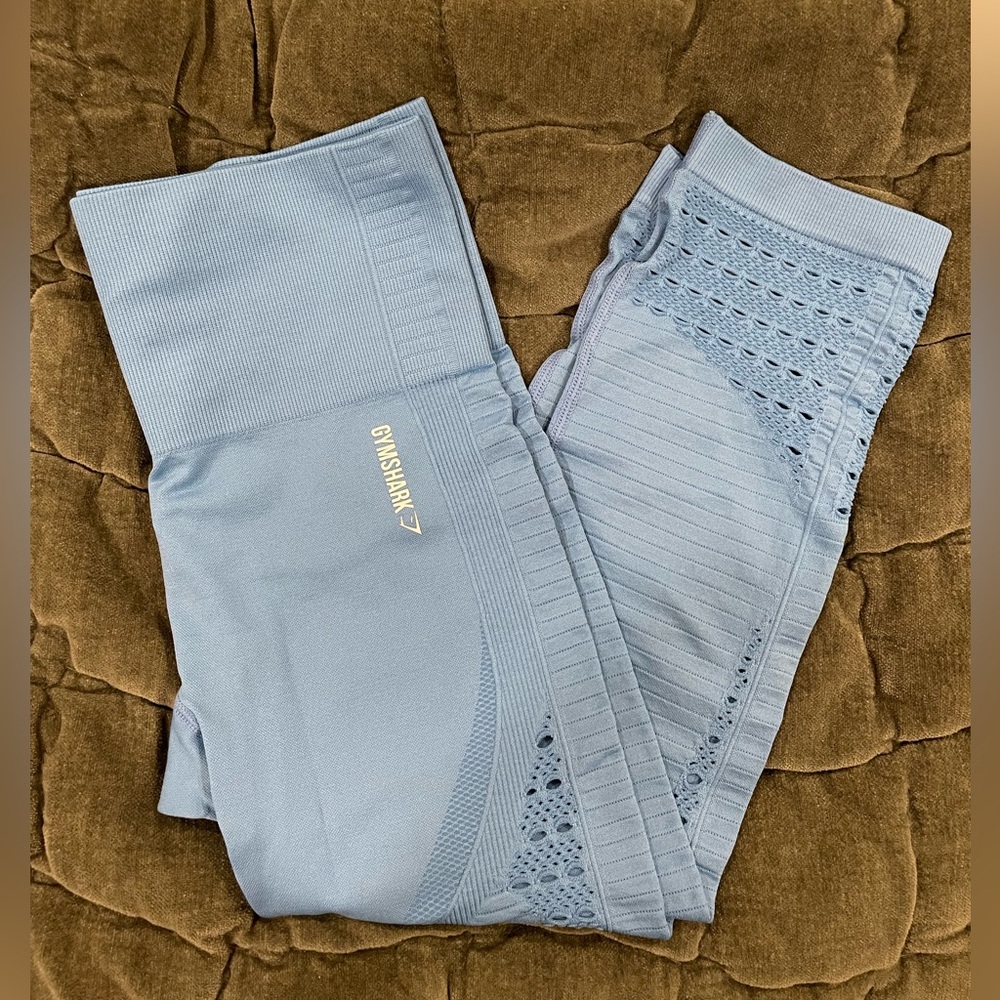 Gymshark Blue Seamless Leggings with Ventilation